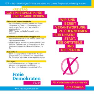 FDP Bad Dürrheim Wahlprogramm Kreistag Kommunalwahl 2024